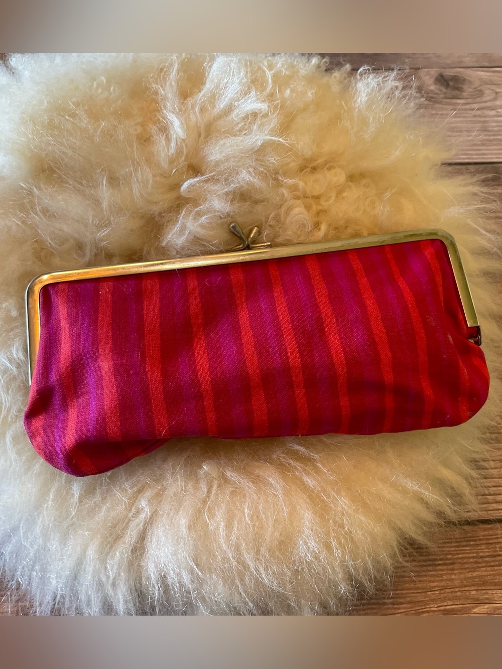 Vintage Marimekko kiss-lock pouch ~ Piccolo stripe - Picture 6 of 8